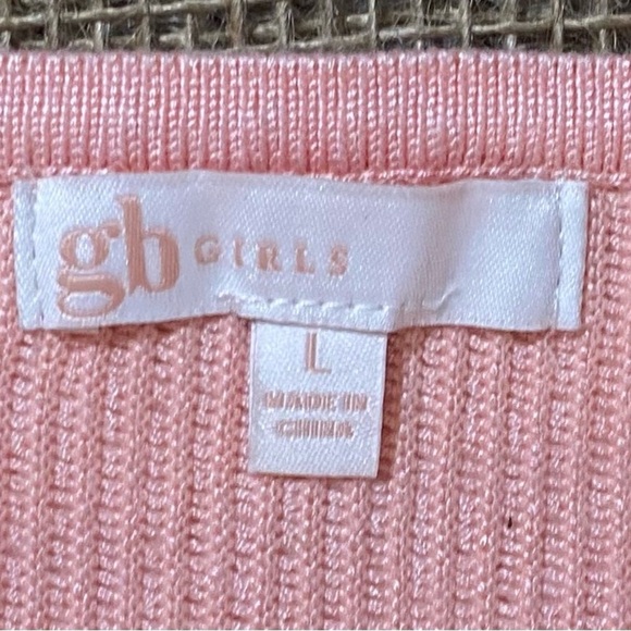 gb Girls Peach Sweater Tank Top, Size Large, Hand Wash - Picture 2 of 6